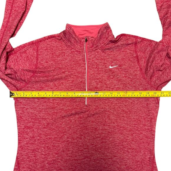 Nike Running Dri Fit Red Long Sleeve 1/4 Zip Pullover Size Large - Picture 5 of 5
